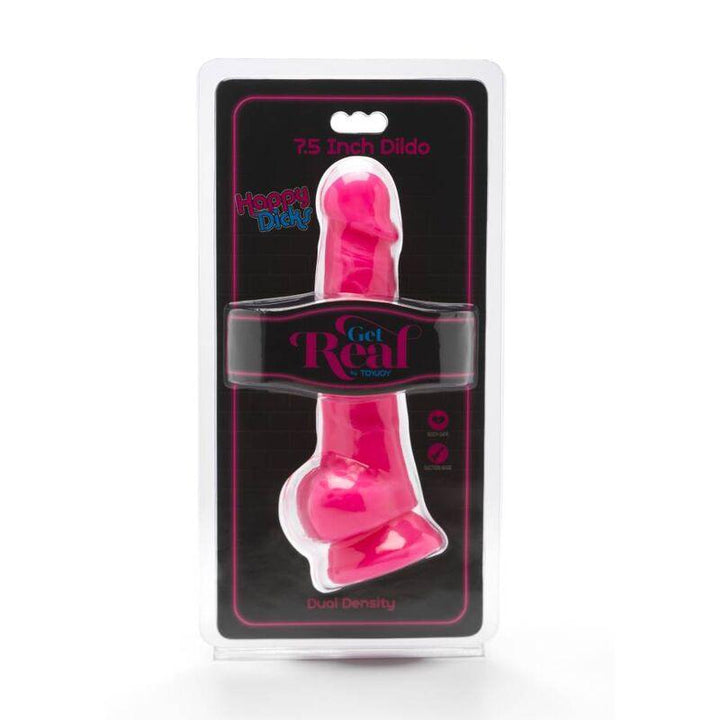 GET REAL - HAPPY DICKS 19 CM MIT BLLEN ROSA - INTIM SPACE Online Sexshop