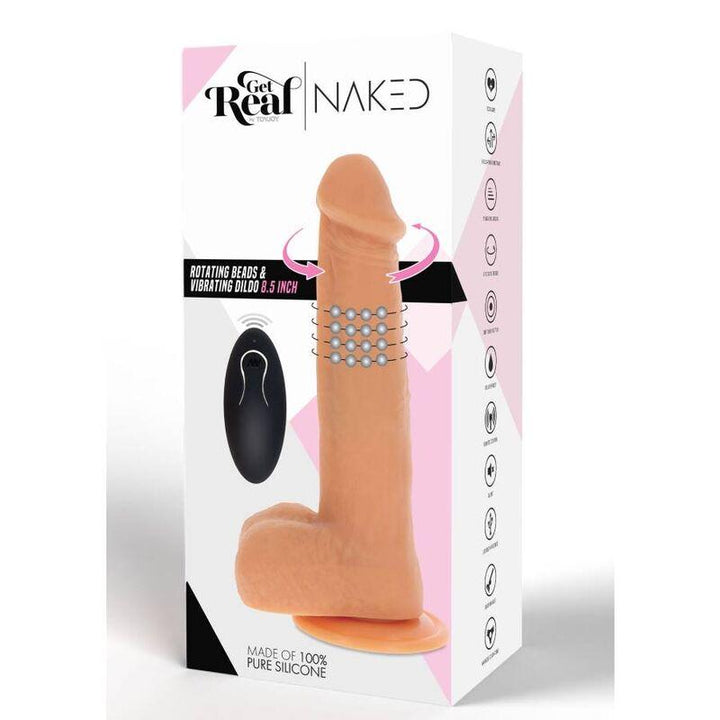 GET REAL - ROTIERENDE PERLEN, DIE DILDO-HAUT VIBRIEREN - INTIM SPACE Online Sexshop