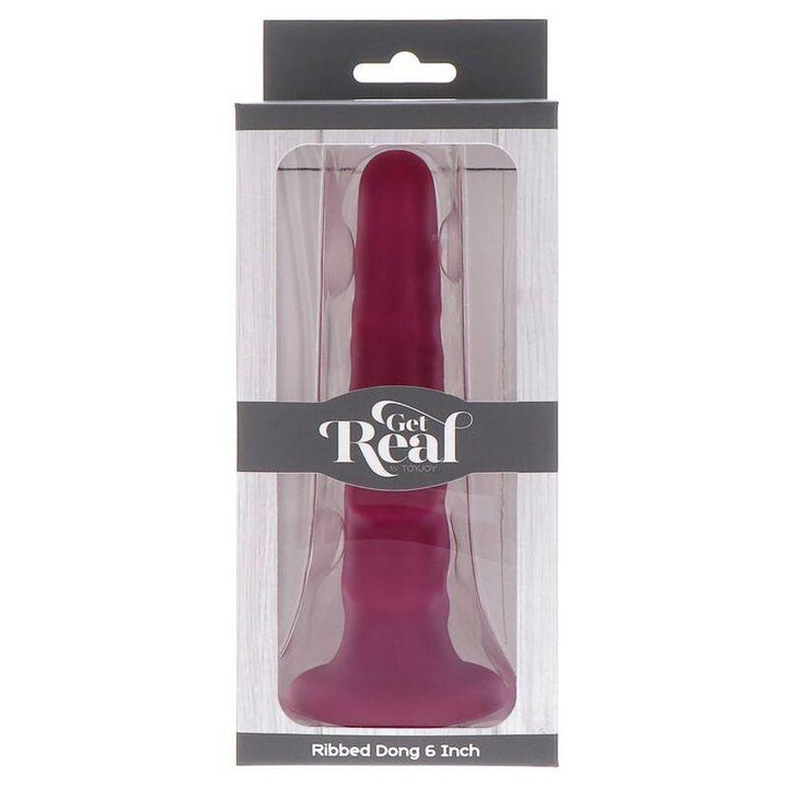 GET REAL - RIBBED DONG 12 CM ROT - INTIM SPACE Online Sexshop