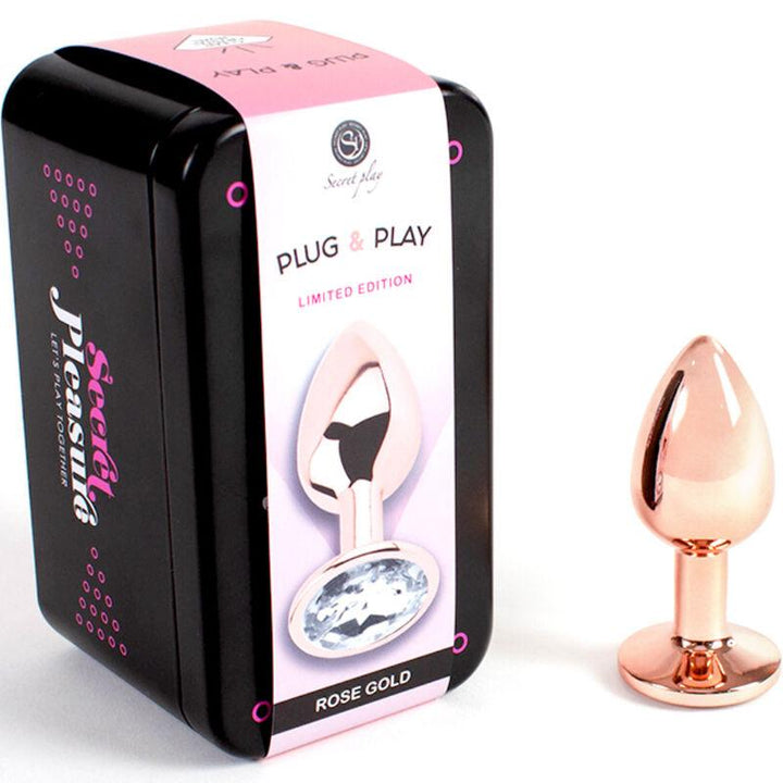 SECRETPLAY - METALL-BUTT-PLUG ROSÉGOLD, KLEINE GRÖSSE - CM - INTIM SPACE Online Sexshop