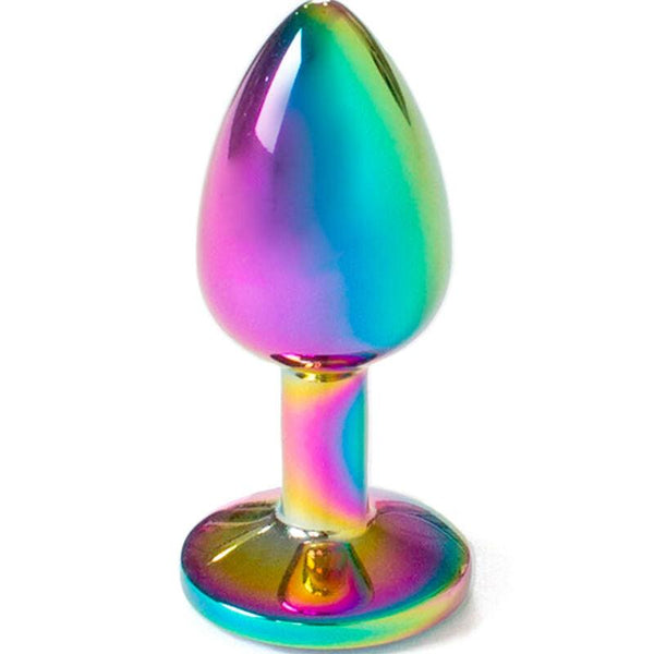 SECRETPLAY - BUTT PLUG AUS METALL REGENBOGEN, KLEINE GRÖSSE - CM - INTIM SPACE Online Sexshop