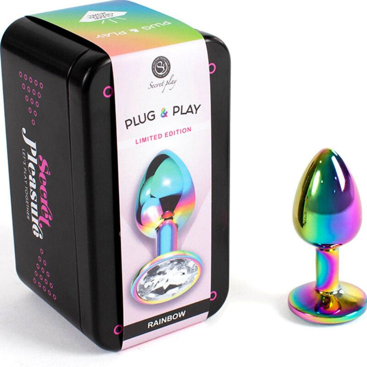 SECRETPLAY - BUTT PLUG AUS METALL REGENBOGEN, KLEINE GRÖSSE - CM - INTIM SPACE Online Sexshop