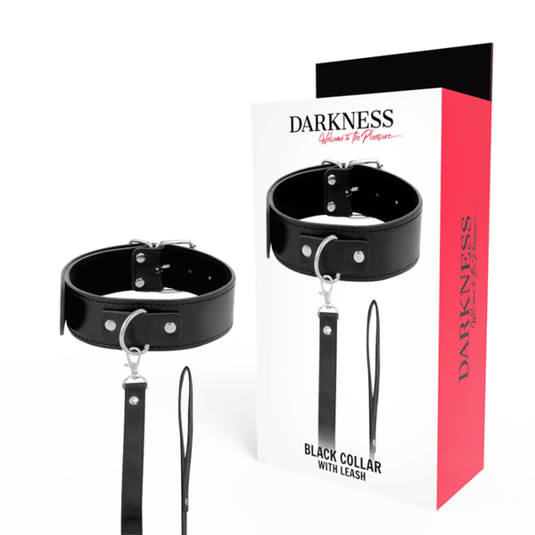 DARKNESS - POSTURE-HALSKETTE MIT LEDERKETTE - INTIM SPACE Online Sexshop