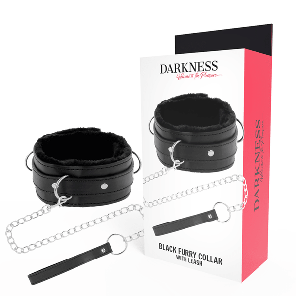 DARKNESS - BEQUEME HALSKETTE MIT LEDERKETTE - INTIM SPACE Online Sexshop