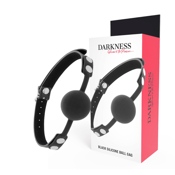 DARKNESS - KNEBEL AUS SCHWARZEM SILIKON - INTIM SPACE Online Sexshop