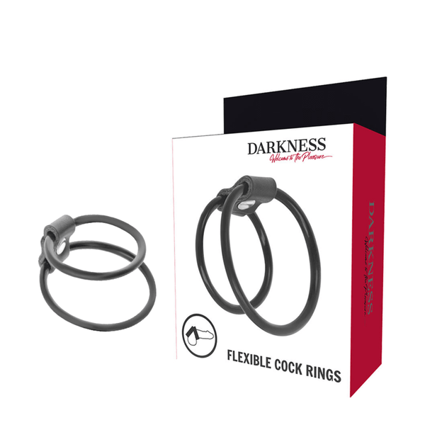 DARKNESS - VERSTRKENDE DUO-PENISRINGE. - INTIM SPACE Online Sexshop