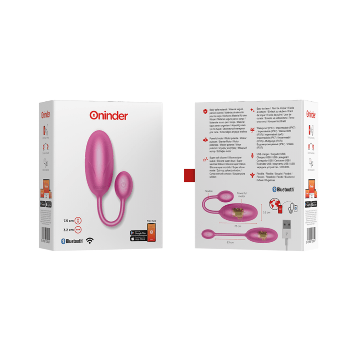 ONINDER - TOKYO VIBRIERENDES EI ROSA 7,5 - 3,2 CM KOSTENLOSE APP - INTIM SPACE Online Sexshop