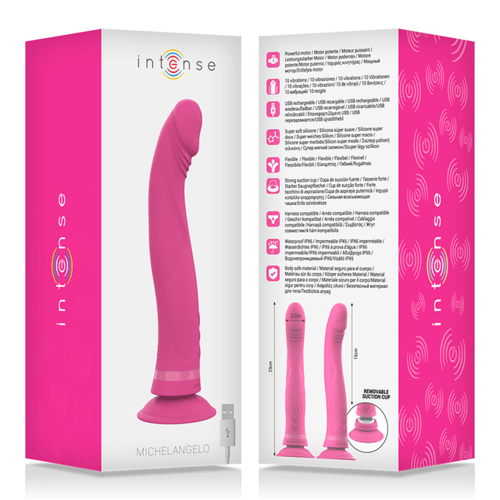 INTENSE - MICHELANGELO ROSA SILIKON-VIBRATOR-DILDO - INTIM SPACE Online Sexshop