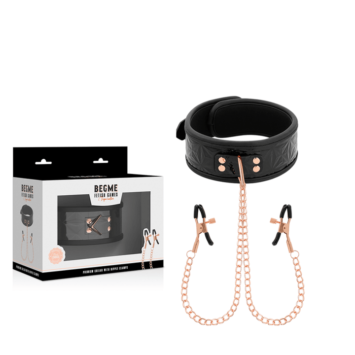 BEGME - BLACK EDITION HALSBAND MIT NIPPELKLEMMEN - INTIM SPACE Online Sexshop