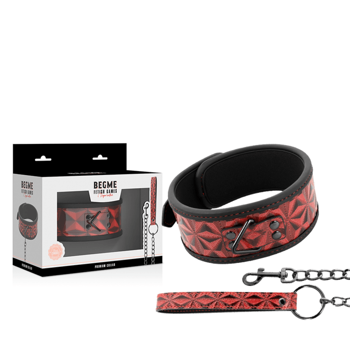 BEGME - RED EDITION PREMIUM VEGANES LEDERHALSBAND MIT NEOPRENFUTTER - INTIM SPACE Online Sexshop