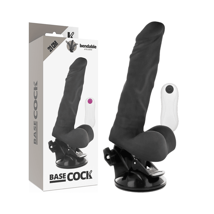 BASECOCK - ARTIKULIERBARER VIBRATOR MIT FERNBEDIENUNG SCHWARZ 21 CM -O- - CM - INTIM SPACE Online Sexshop