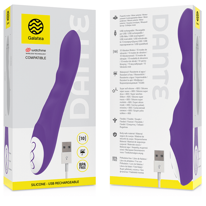 GALATEA - DANTE LILA VIBRATOR, KOMPATIBEL MIT DER DRAHTLOSEN WATCHME-TECHNOLOGIE - INTIM SPACE Online Sexshop