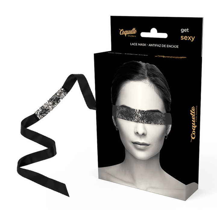 COQUETTE CHIC DESIRE - SCHWARZE SPITZENMASKE MIT BAND - INTIM SPACE Online Sexshop