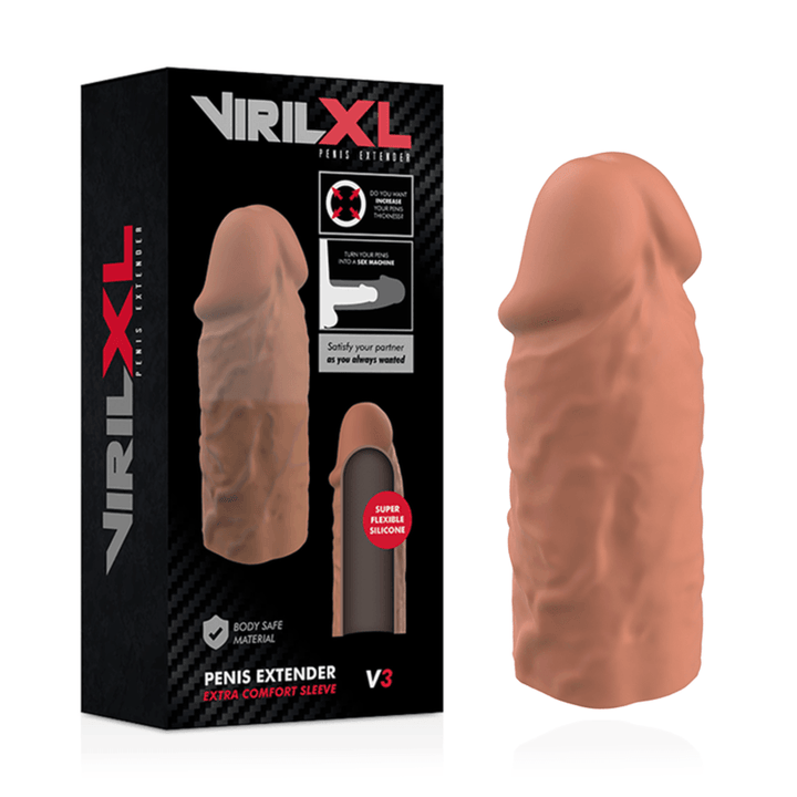 VIRILXL - FLÜSSIGE SILIKON V3 BRAUNE PENISVERLÄNGERUNG - INTIM SPACE Online Sexshop