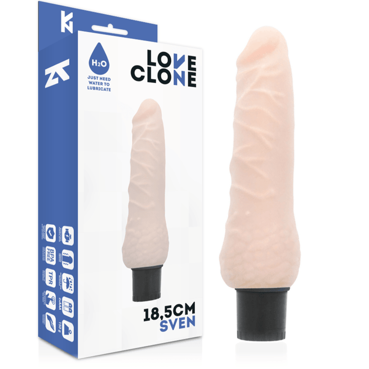 LOVECLONE - SVEN SELBSTSCHMIERENDER VIBRATOR 18.5 CM -O- 3.3 CM - INTIM SPACE Online Sexshop