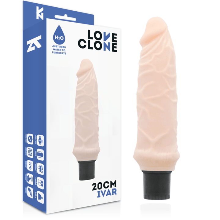 LOVECLONE - IVAR SELBSTSCHMIERENDER VIBRATOR 20 CM -O- 3.7 CM - INTIM SPACE Online Sexshop