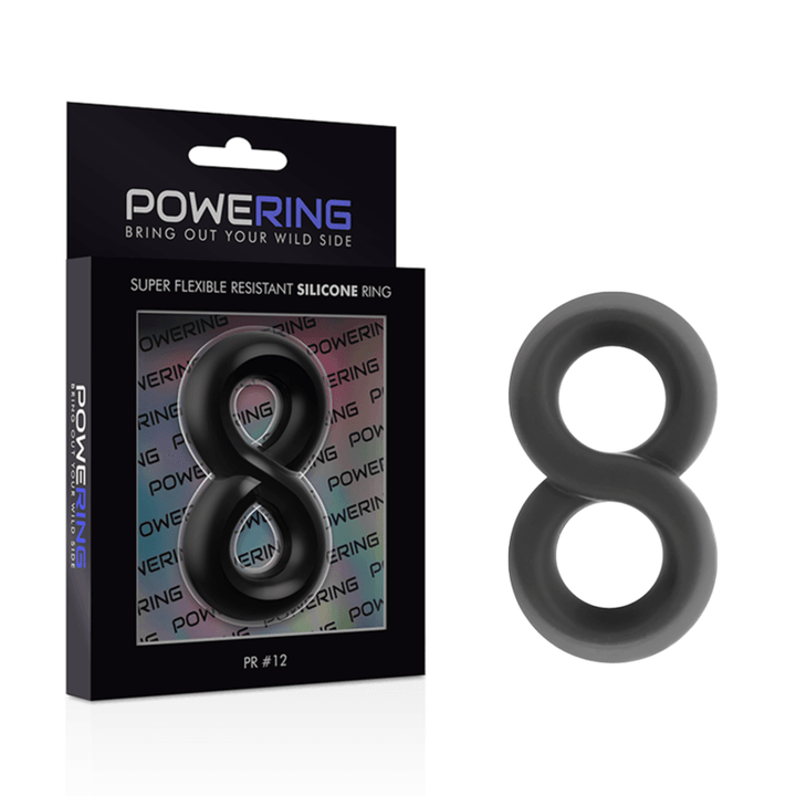 POWERING - SUPER FLEXIBLER UND WIDERSTANDSFÄHIGER PENIS- UND HODENRING PR12 SCHWARZ - INTIM SPACE Online Sexshop