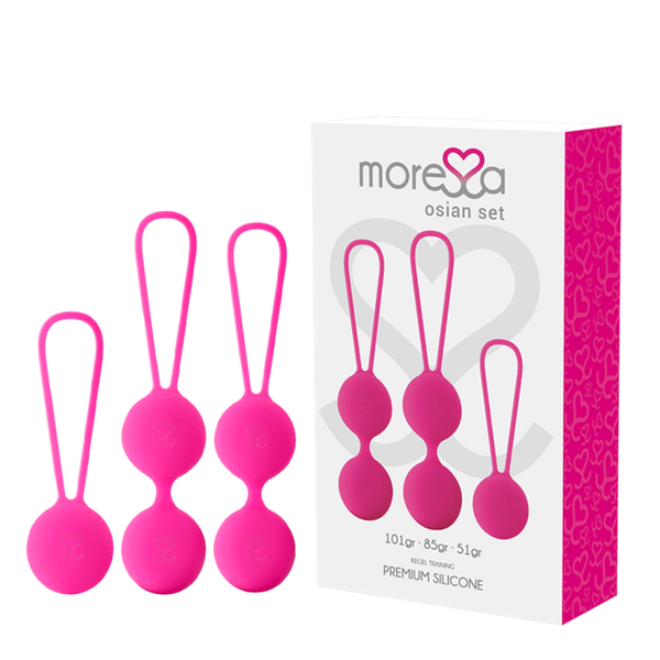 MORESSA - OSIAN SET PREMIUM SILIKON ROSA (Osian One - 51 - , Osian Two - 101 - , Osian Three 85 g) - INTIM SPACE Online Sexshop