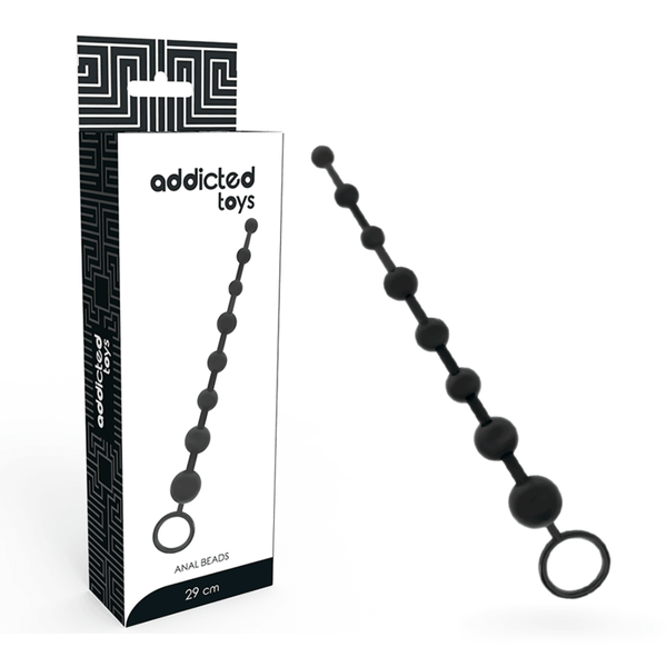 ADDICTED TOYS - ANALPERLEN 29 CM SCHWARZ - INTIM SPACE Online Sexshop