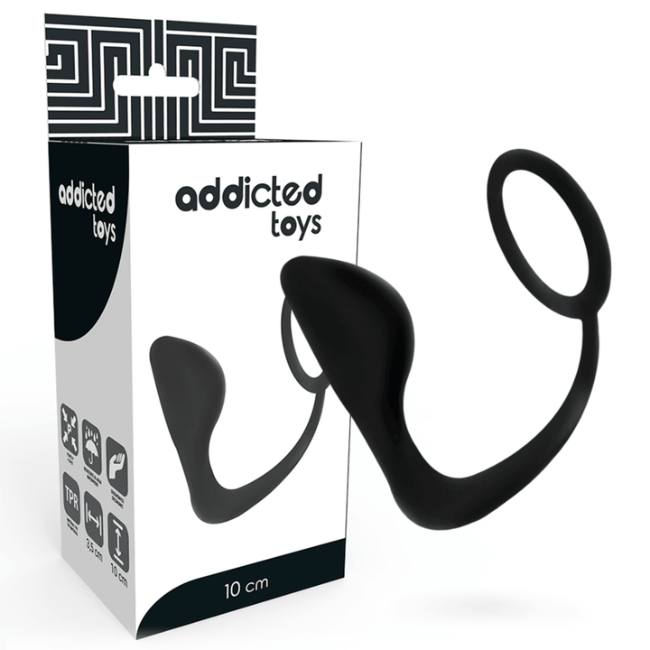 ADDICTED TOYS - ANALPLUG MIT SCHWARZEM PENISRING - INTIM SPACE Online Sexshop