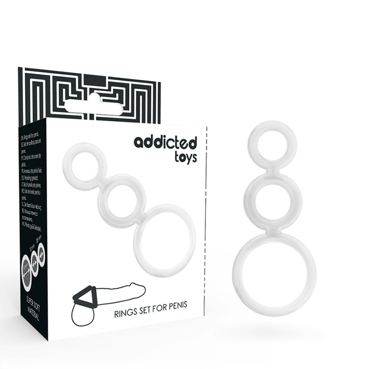 ADDICTED TOYS - RINGSET FÜR PENIS TRANSPARENT - INTIM SPACE Online Sexshop