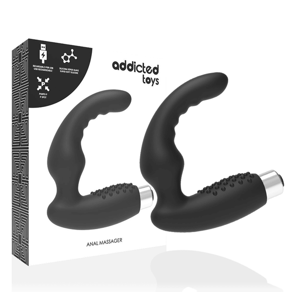 ADDICTED TOYS - PROSTATIC VIBRATOR WIEDERAUFLADBARES MODELL - - SCHWARZ - INTIM SPACE Online Sexshop