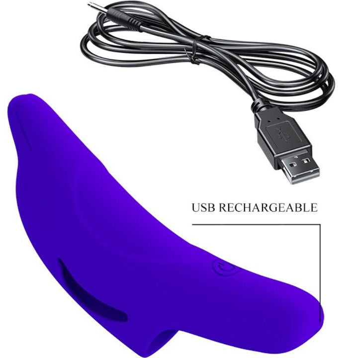 PRETTY LOVE - DELPHINI LEISTUNGSSTARKER DUNKELBLAUER FINGERSTIMULATOR - INTIM SPACE Online Sexshop