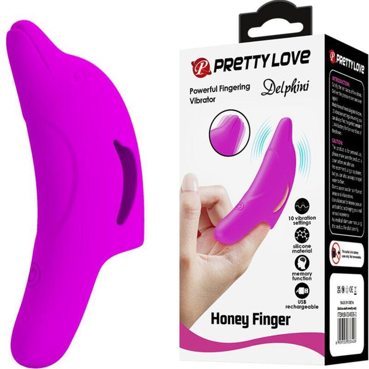 PRETTY LOVE - DELPHINI LEISTUNGSSTARKER LILA FINGERSTIMULATOR - INTIM SPACE Online Sexshop