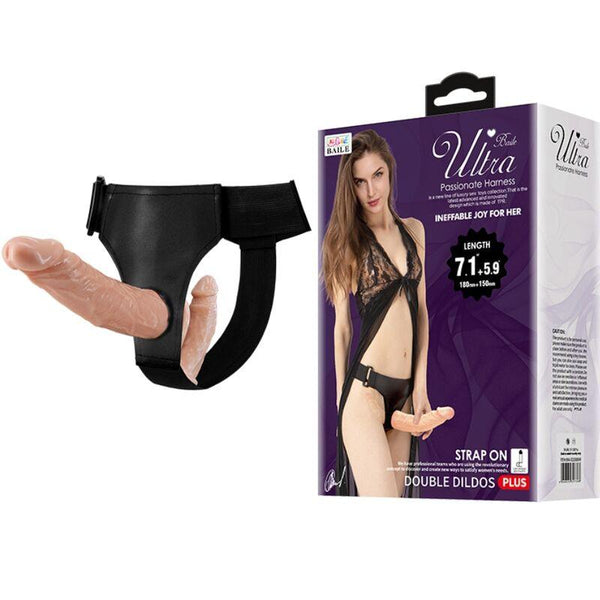 BAILE - ULTRA LEIDENSCHAFTLICHER DOPPELTE DILDOS MIT HARNESS - INTIM SPACE Online Sexshop