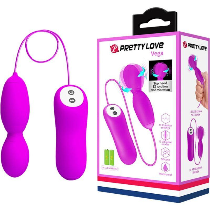 PRETTY LOVE - VEGA ROTATIONS- UND VIBRATIONSMASSAGER 12 FUCHSIA-FUNKTIONEN - INTIM SPACE Online Sexshop