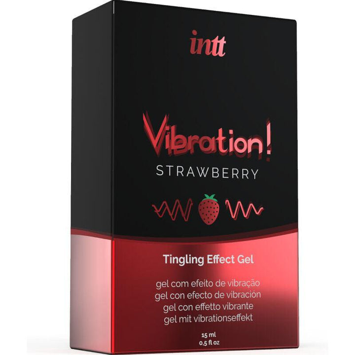 INTT - KRAFTVOLLES INTIMSTIMULIERENDES FLÜSSIGES VIBRATIONSGEL ERDBEERE 15 ML - INTIM SPACE Online Sexshop