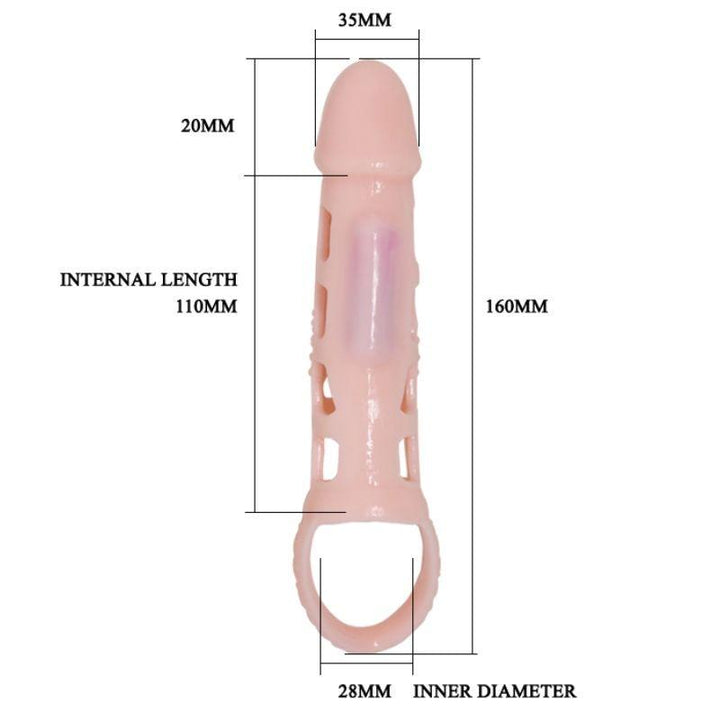 PRETTY LOVE - HARRISON PENIS EXTENDER COVER MIT VIBRATION UND RIEMEN 13.5 CM - INTIM SPACE Online Sexshop