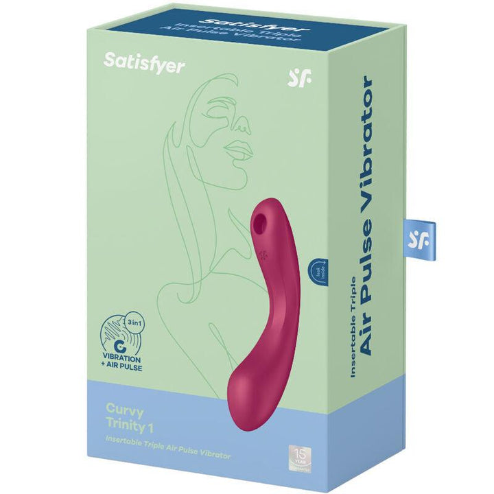 SATISFYER - CURVE TRINITY - AIR PULSE VIBRATION RED - INTIM SPACE Online Sexshop