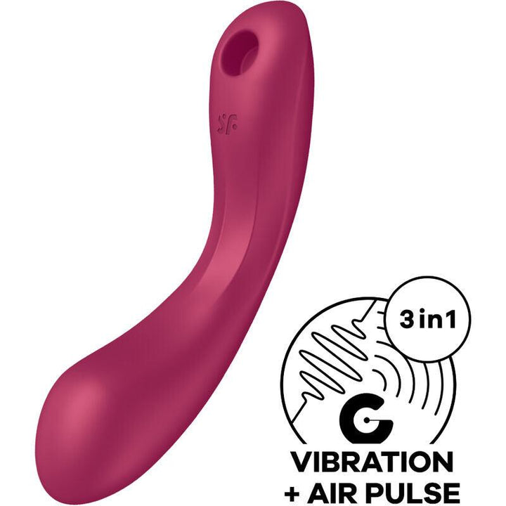 SATISFYER - CURVE TRINITY - AIR PULSE VIBRATION RED - INTIM SPACE Online Sexshop