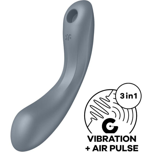 SATISFYER - CURVE TRINITY - AIR PULSE VIBRATION GRAU - INTIM SPACE Online Sexshop