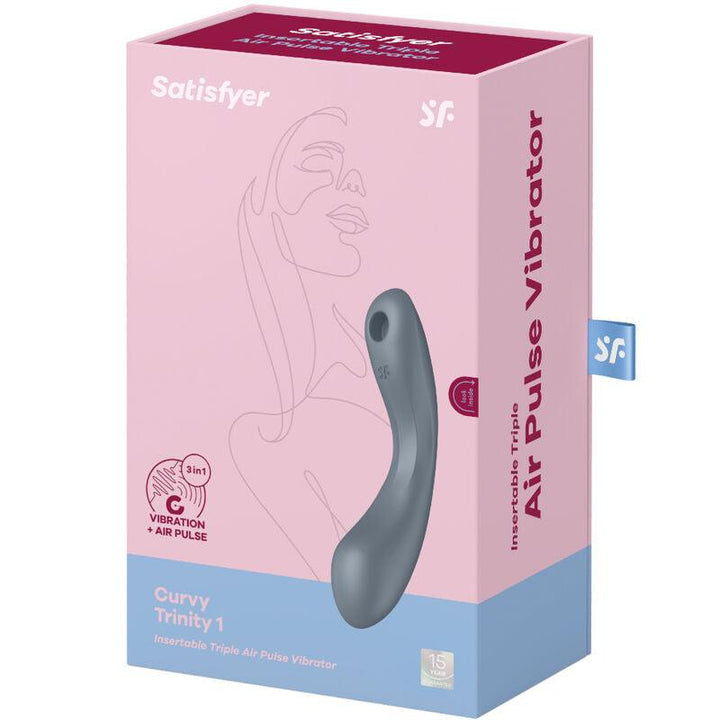 SATISFYER - CURVE TRINITY - AIR PULSE VIBRATION GRAU - INTIM SPACE Online Sexshop