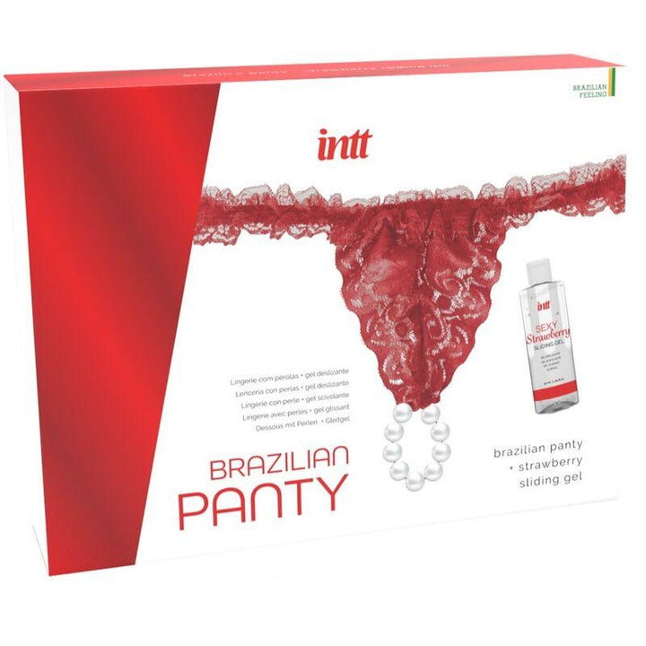 INTT RELEASES - BRASILIANISCHES ROTES HÖSCHEN MIT PERLEN UND SCHMIERGEL 50 ML - INTIM SPACE Online Sexshop