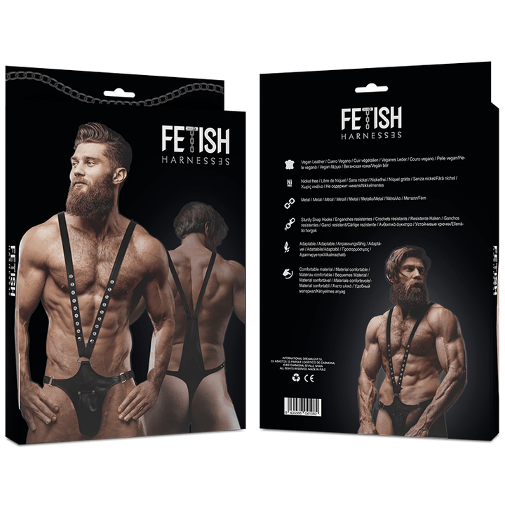 FETISH SUBMISSIVE ATTITUDE - V-FÖRMIGER GESCHIRR AUS ÖKO-LEDER FÜR HERREN - INTIM SPACE Online Sexshop