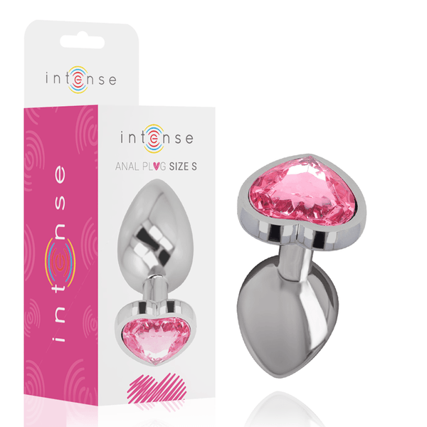 INTENSE - ALUMINIUM-METALL-ANAL-STECKER ROSA HERZ GRÖSSE S - INTIM SPACE Online Sexshop