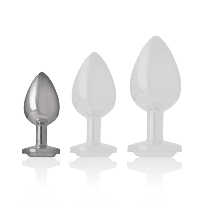 INTENSE - WHITE HEART ALUMINIUM METALL ANAL PLUG GRÖSSE S - INTIM SPACE Online Sexshop