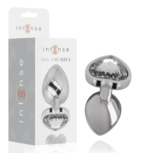 INTENSE - WHITE HEART ALUMINIUM METALL ANAL PLUG GRÖSSE S - INTIM SPACE Online Sexshop