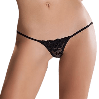 PASSION - MICRO THONG SCHWARZ EINE GRÖSSE MIT SPITZE - INTIM SPACE Online Sexshop