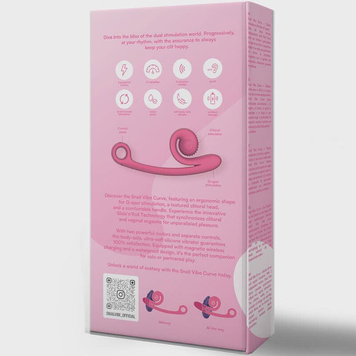 SNAIL VIBE - CURVE VIBRATOR ROSA - INTIM SPACE Online Sexshop