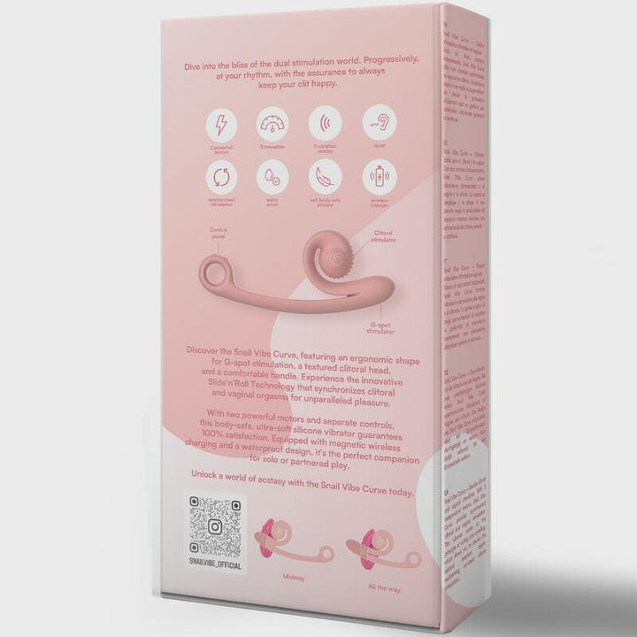 SNAIL VIBE - CURVE VIBRATOR PEACH - INTIM SPACE Online Sexshop