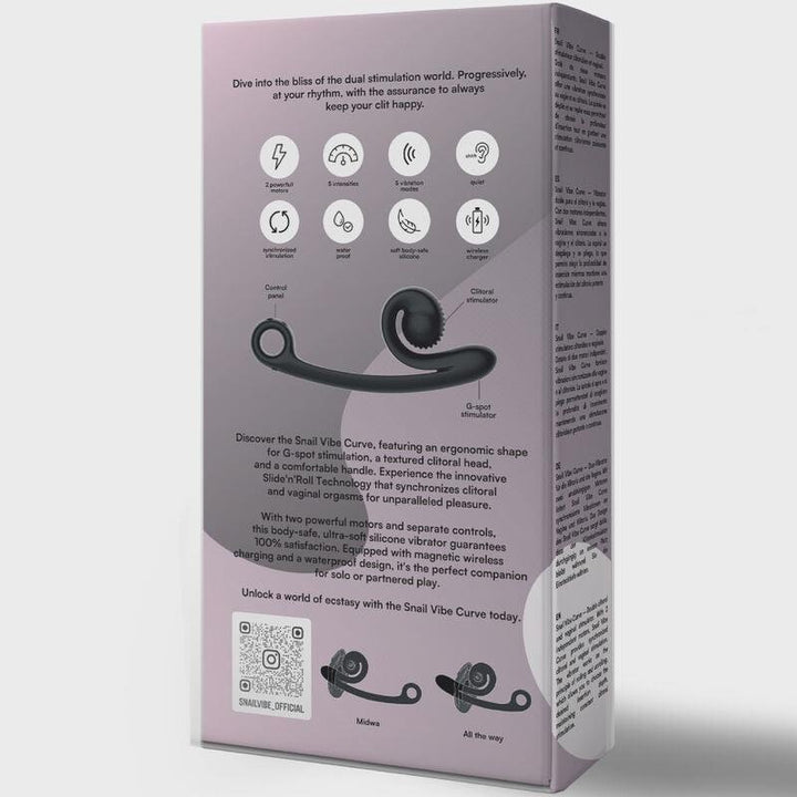 SNAIL VIBE - CURVE VIBRATOR SCHWARZ - INTIM SPACE Online Sexshop