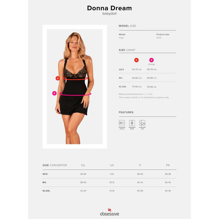 OBSESSIVE - DONNA DREAM BABYDOLL XS/S - INTIM SPACE Online Sexshop