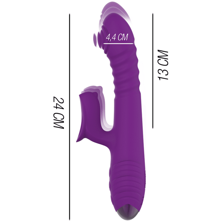 INTENSE - IGGY MULTIFUNKTIONS-WIEDERAUFLADBARER VIBRATOR UP - DOWN MIT KLITORELSTIMULATOR LILA - INTIM SPACE Online Sexshop