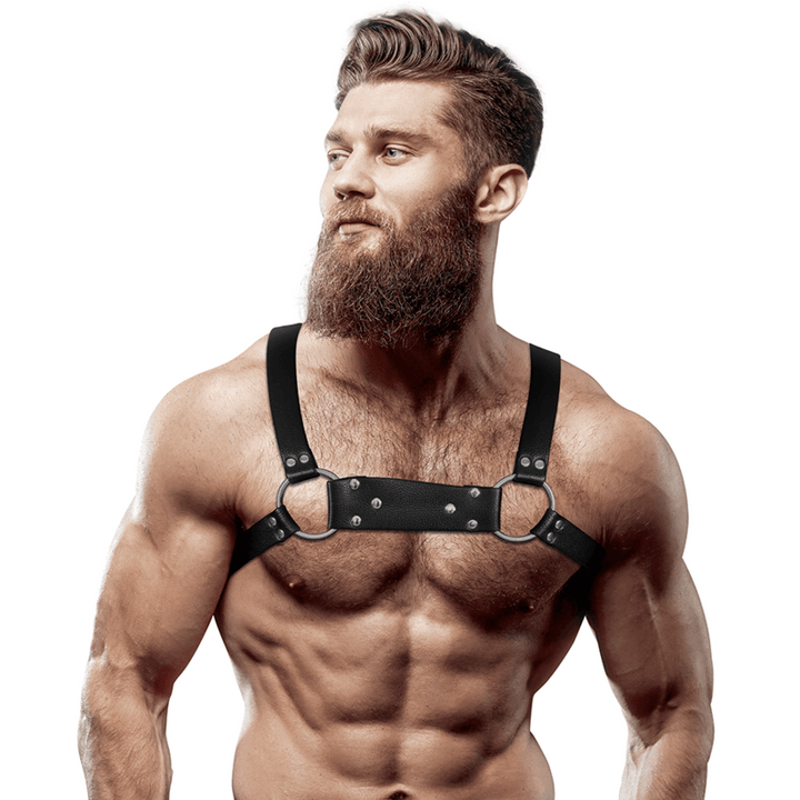 FETISH SUBMISSIVE ATTITUDE - BULLDOG-BRUSTGESCHIRR AUS ÖKO-LEDER FÜR HERREN, GRÖSSE M/L - INTIM SPACE Online Sexshop