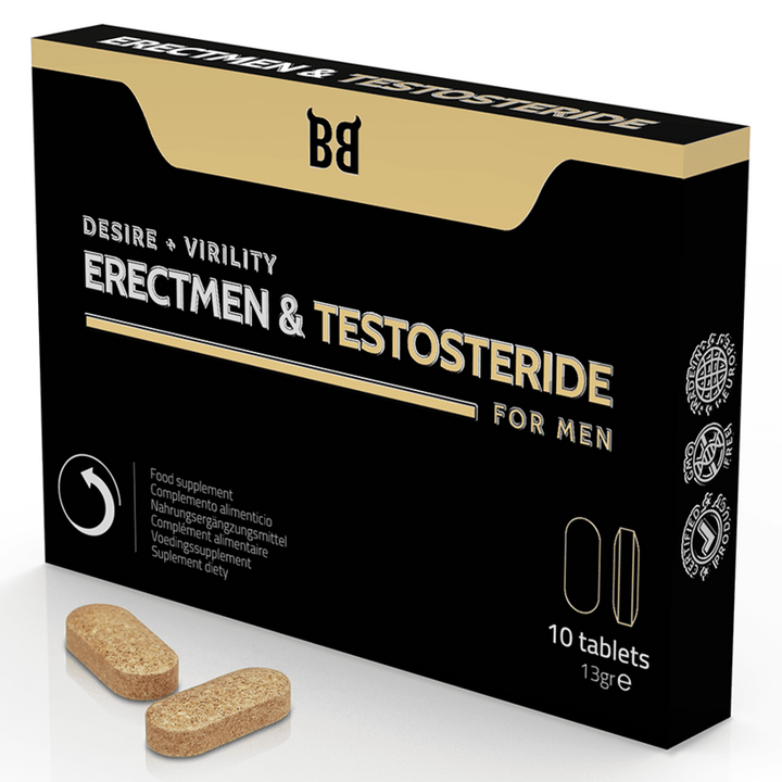 BLACK BULL - ERECTMEN - TESTOSTERID POWER UND TESTOSTERON FÜR MNNER 10 KAPSELN - INTIM SPACE Online Sexshop