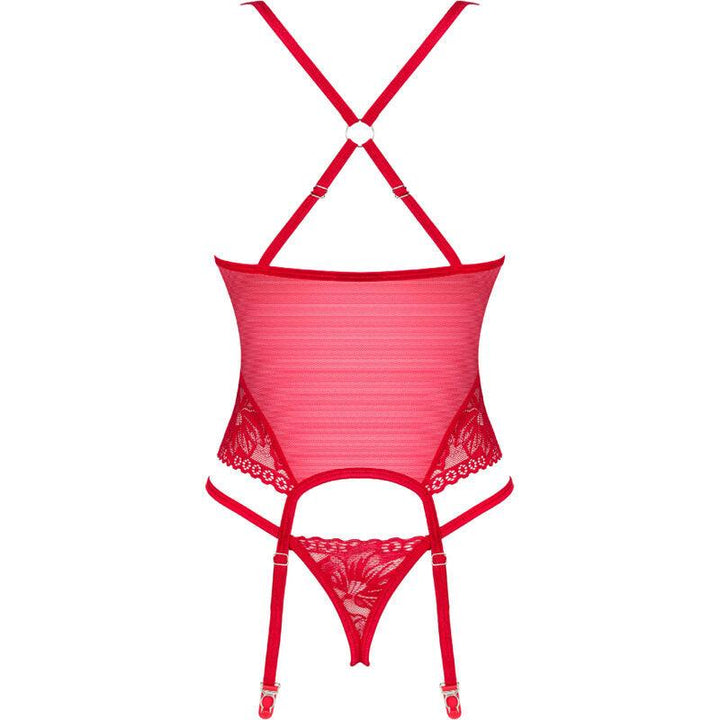 OBSESSIVE - LACELOVE KORSETT ROT XS/S - INTIM SPACE Online Sexshop